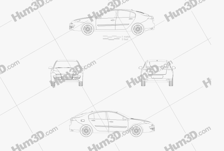 Renault Laguna 2014 Blueprint