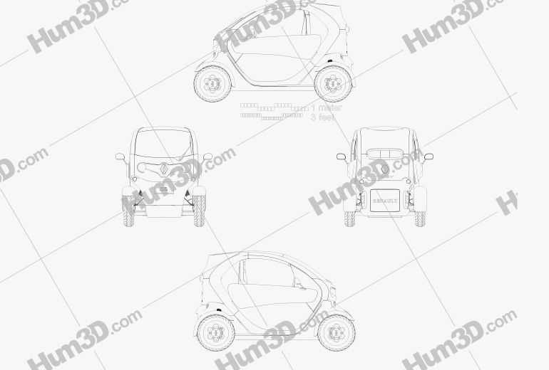 Renault Twizy 2012 設計図