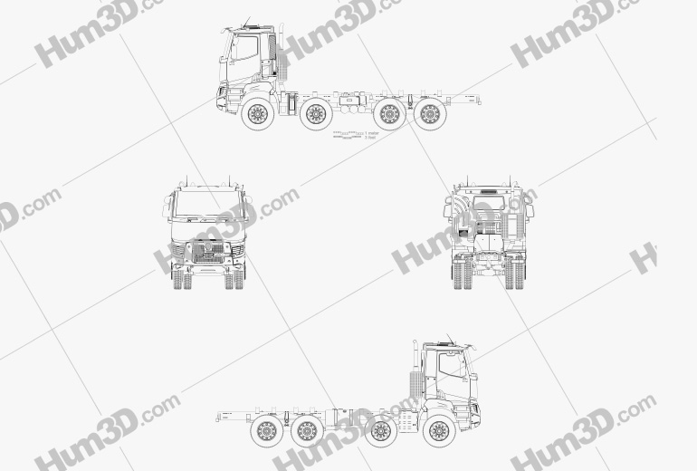 Renault K 430 Chassis Truck 2016 Blueprint