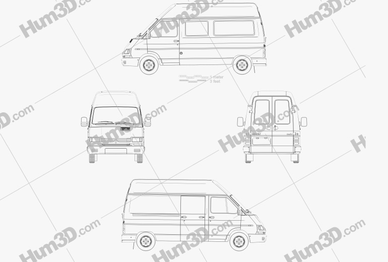 Renault Trafic Panel Van HR 2000 Blueprint