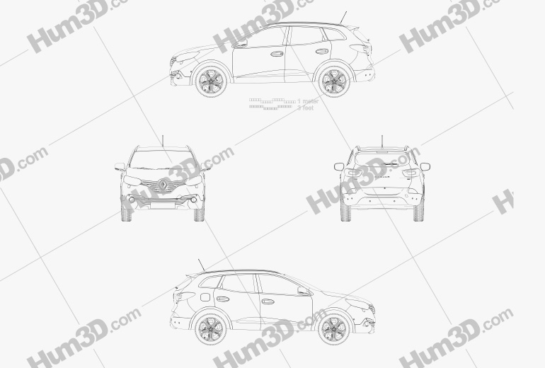 Renault Kadjar 2014 設計図