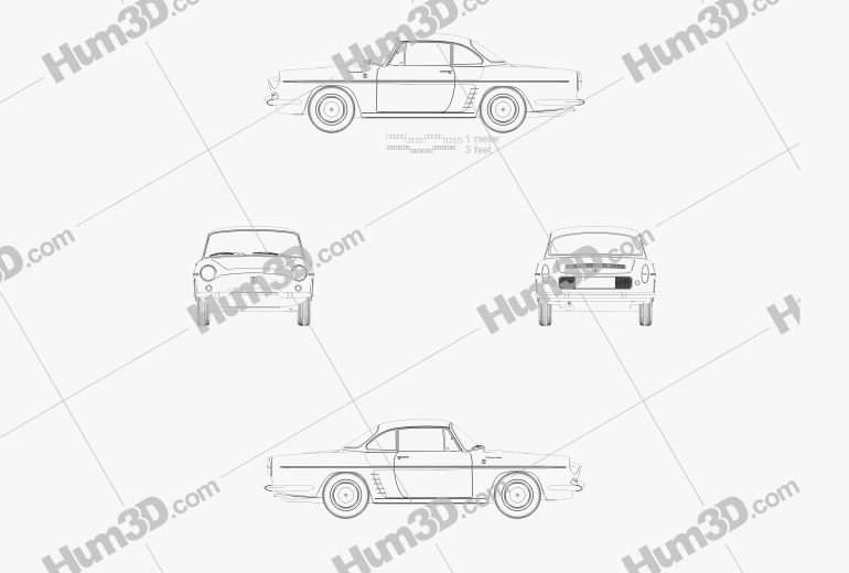 Renault Floride 1962 Blueprint