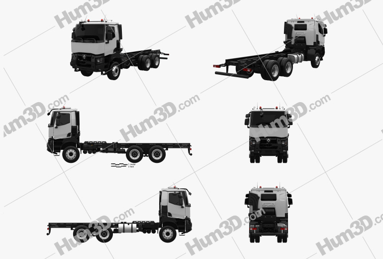Renault K Chassis Truck 2016 Blueprint Template