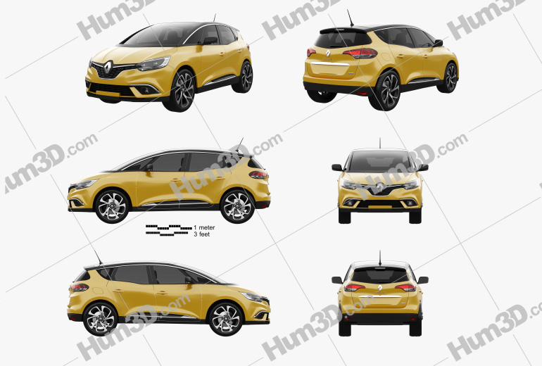Renault Scenic 2019 Blueprint Template