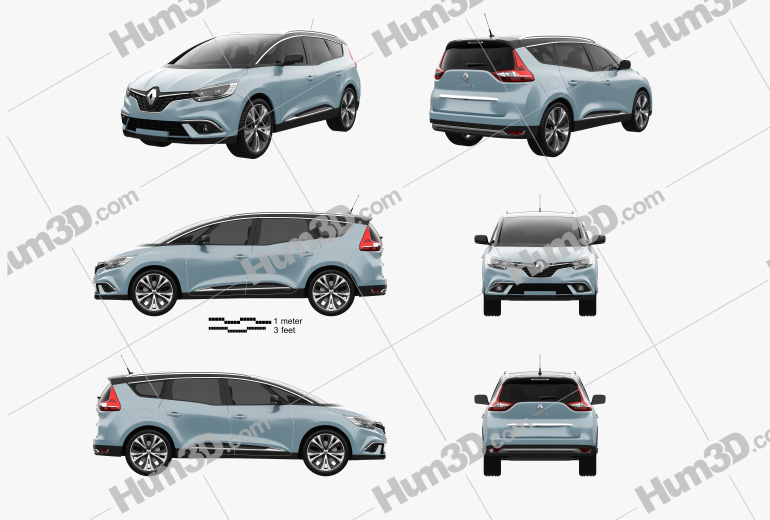Renault Grand Scenic Dynamique S Nav 2020 Blueprint Template