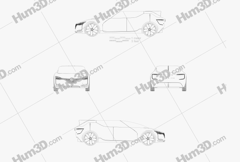 Renault Symbioz Concept 2017 Blueprint