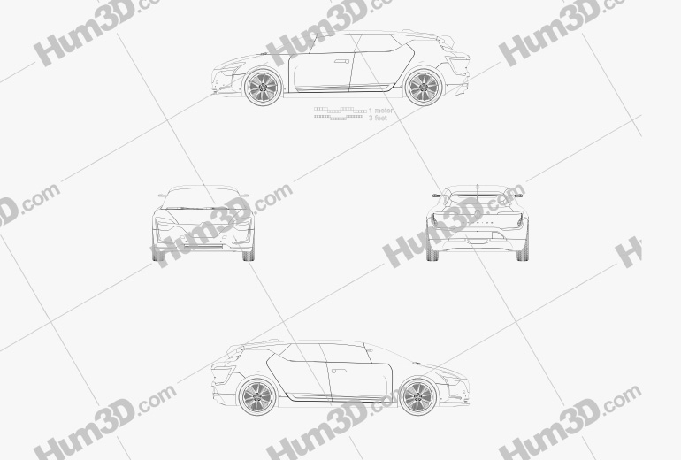 Renault Symbioz 2 Concept 2017 Blueprint