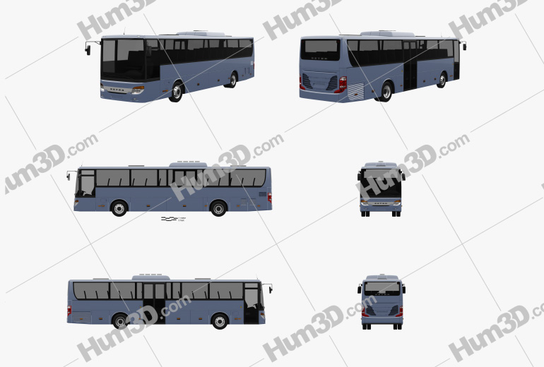 Setra MultiClass S 415 H bus 2015 Blueprint Template