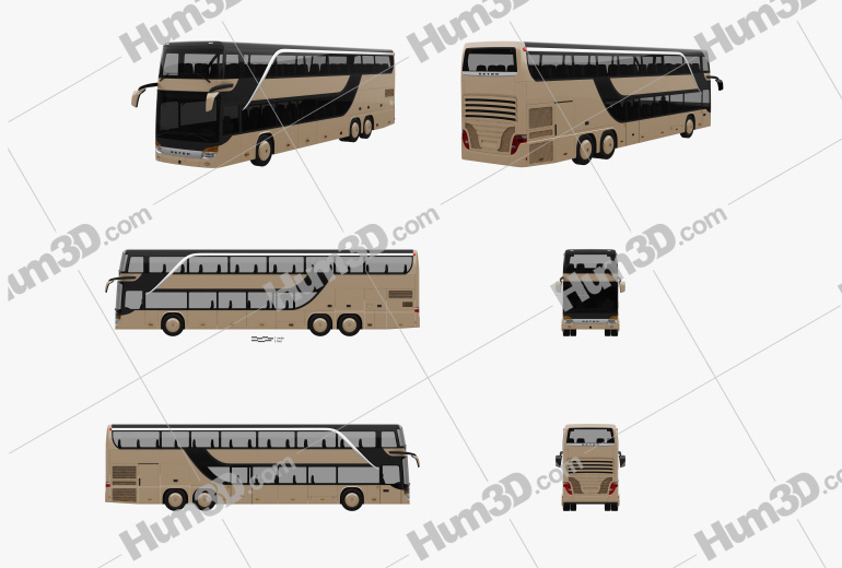 Setra S 431 DT bus 2013 Blueprint Template