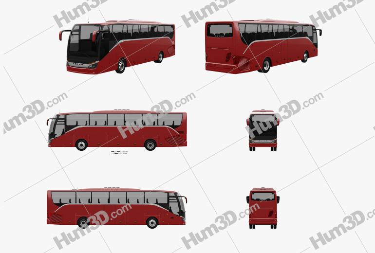Setra S 515 HD bus 2012 Blueprint Template