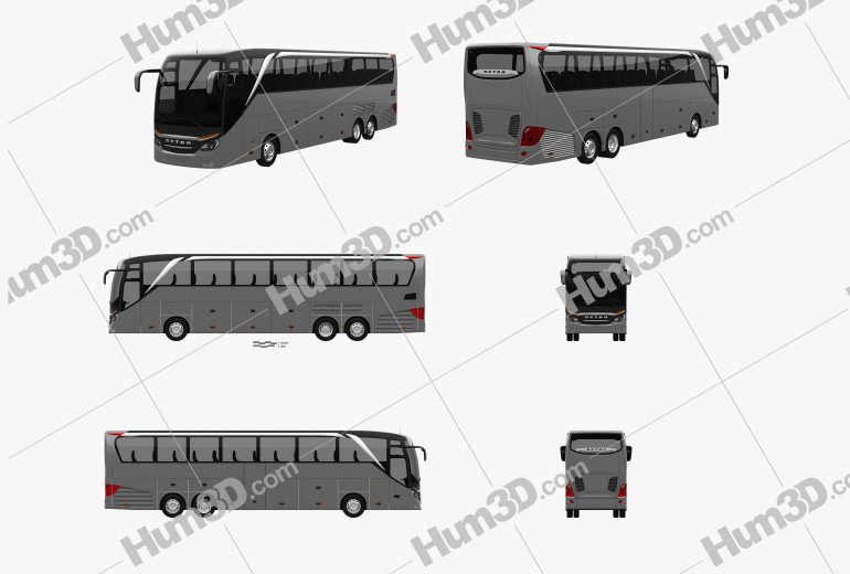 Setra S 516 HDH bus 2013 Blueprint Template