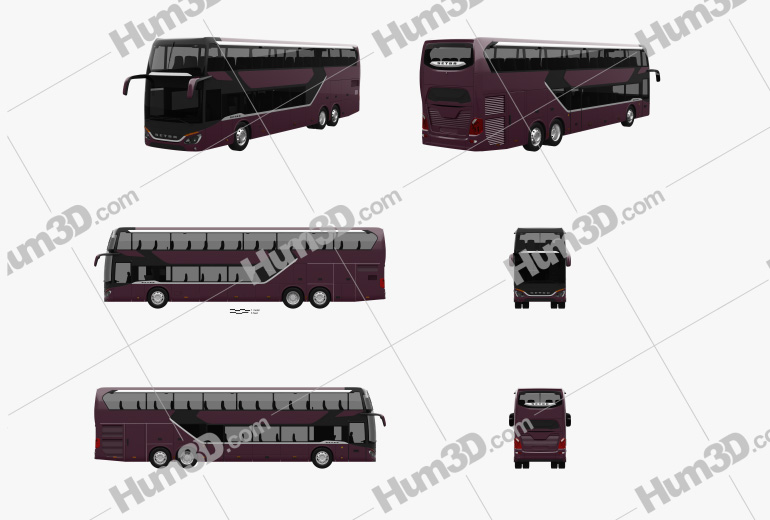 Setra S 531 DT bus 2018 Blueprint Template