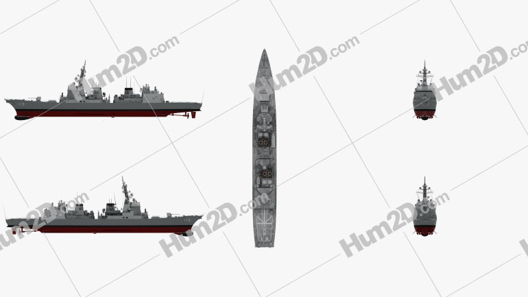 Akizuki-class destroyer Blueprint Template
