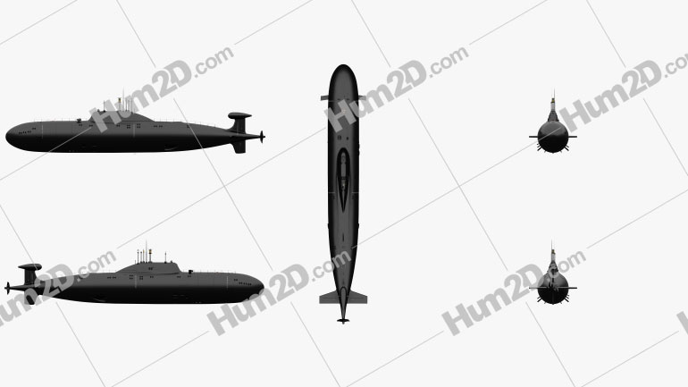 Akula-class submarine Blueprint Template
