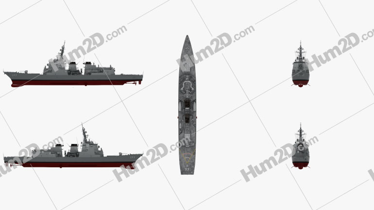 Atago-class destroyer Blueprint Template