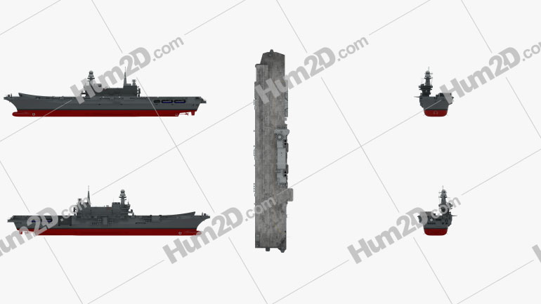 Cavour aircraft carrier Blueprint Template
