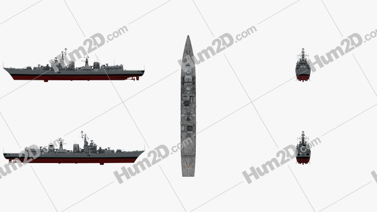 Delhi-class destroyer Blueprint Template