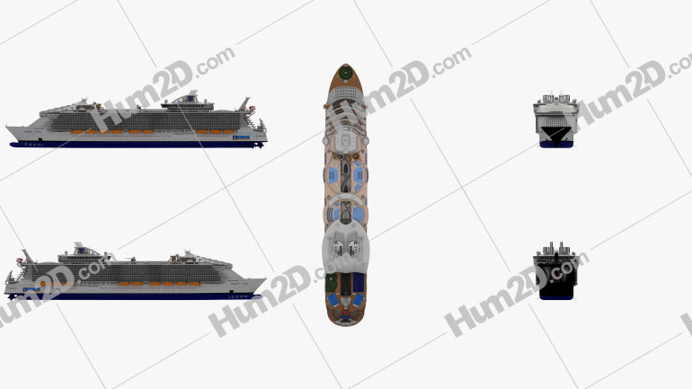 Harmony of the Seas cruise ship Blueprint Template