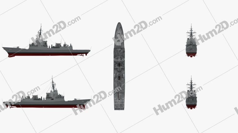 Hobart-class destroyer Blueprint Template