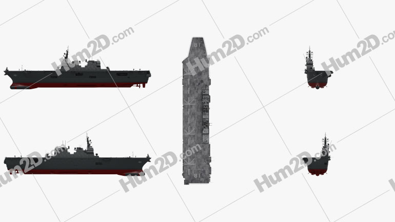 Hyuga-class Helicopter Destroyer Blueprint Template