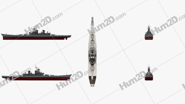 Iowa-class battleship Blueprint Template