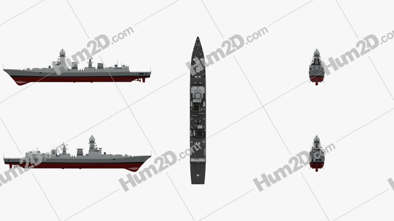 Kolkata-class destroyer Blueprint Template
