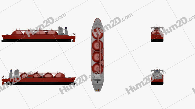 LNG Carrier Arctic Princess Blueprint Template