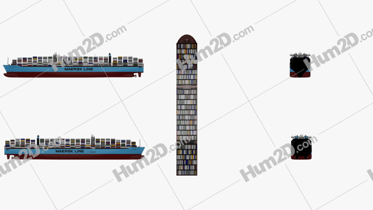 Maersk Triple E-class container ship Blueprint Template