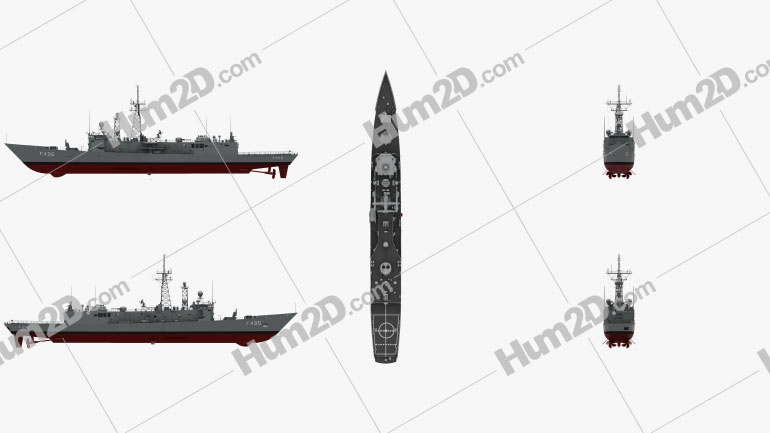 Oliver Hazard Perry-class frigate Blueprint Template