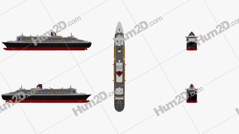 RMS Queen Mary 2 Blueprint Template