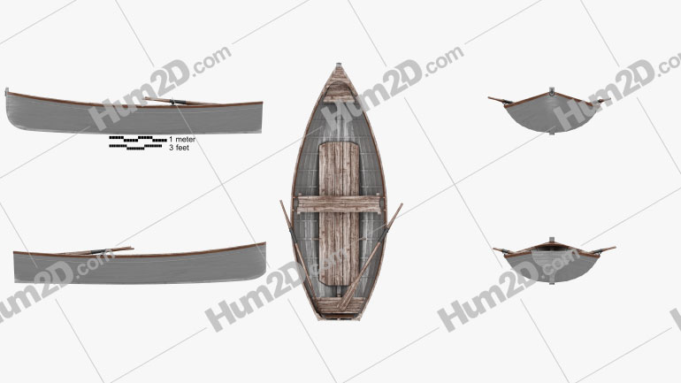 Rowing Boat Blueprint Template