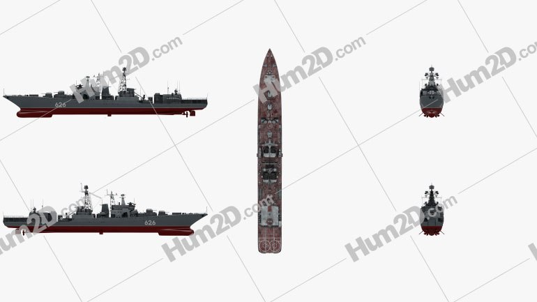 Udaloy-class destroyer Blueprint Template