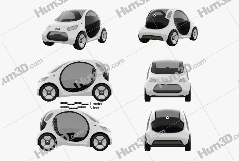 Smart Vision EQ Fortwo 2017 Blueprint Template
