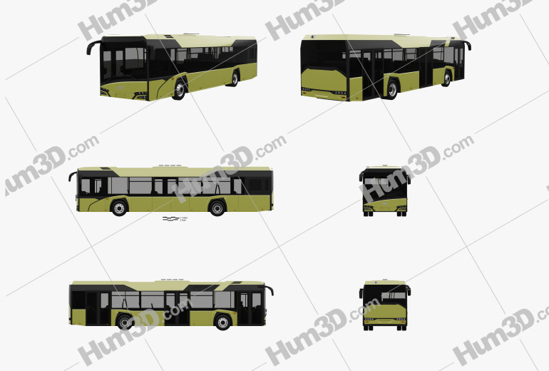 Solaris Urbino Bus 2014 Blueprint Template