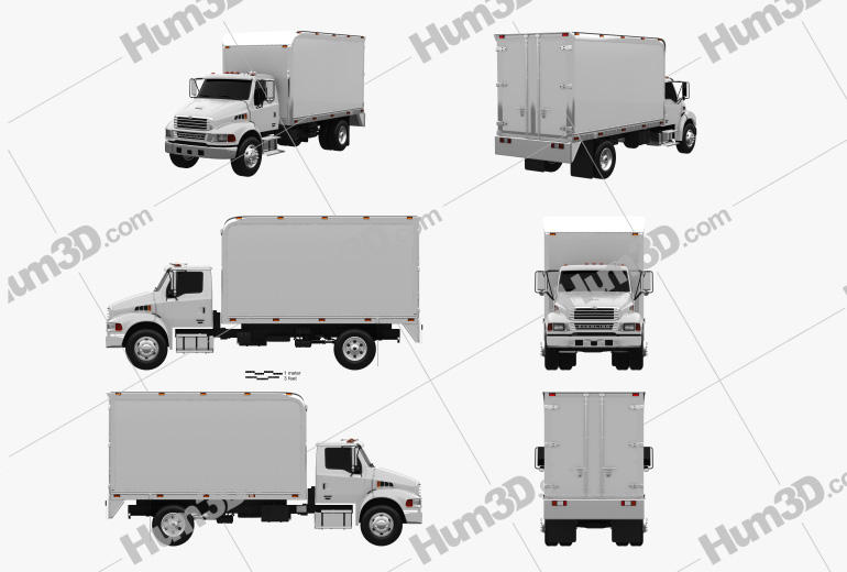 Sterling Acterra Box Truck 2014 Blueprint Template