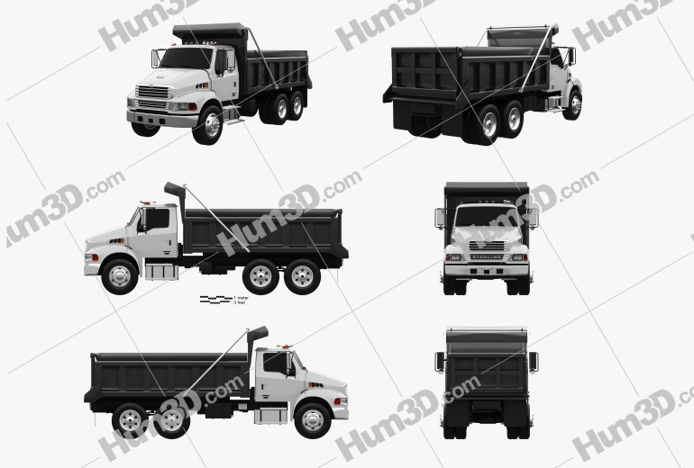 Sterling Acterra Dump Truck 2014 Blueprint Template