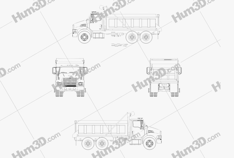 Sterling Acterra Dump Truck 2014 Blueprint