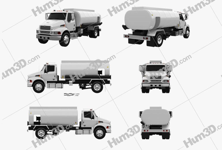 Sterling Acterra Oil Tank Truck 2014 Blueprint Template