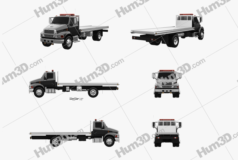 Sterling Acterra Tow Truck 2014 Blueprint Template