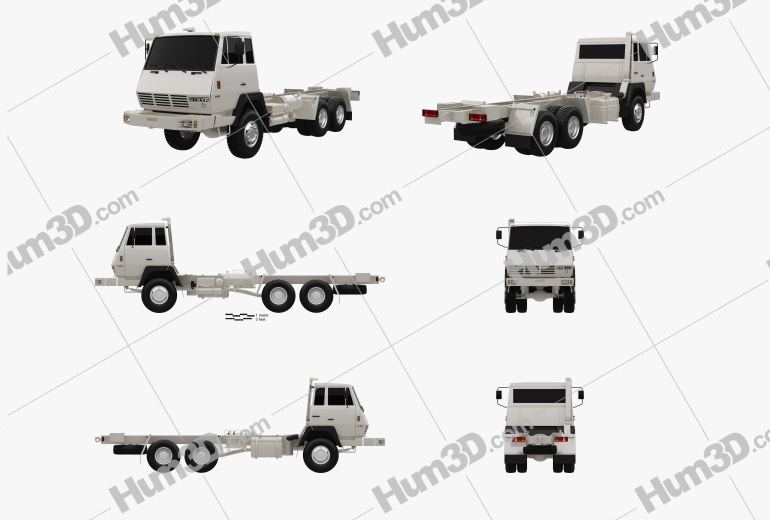 Steyr Plus 91 1491 Chassis Army Truck 1978 Blueprint Template