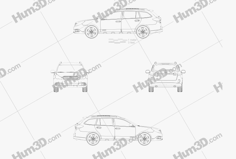 Subaru Outback US 2011 設計図