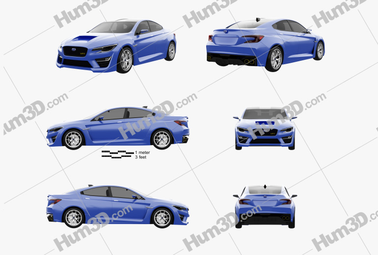 Subaru WRX Concept 2013 Blueprint Template