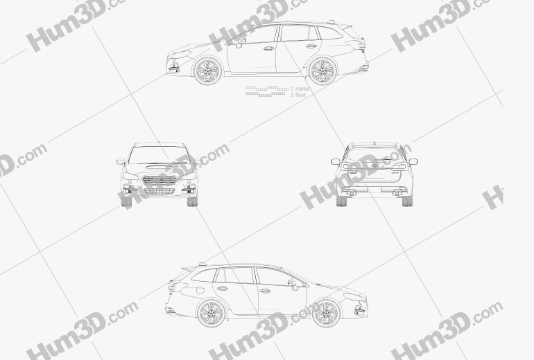 Subaru Levorg 1996 Blueprint