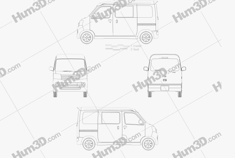 Subaru Dias Wagon 2015 Blueprint