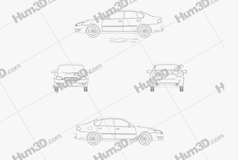 Subaru Legacy 2009 蓝图