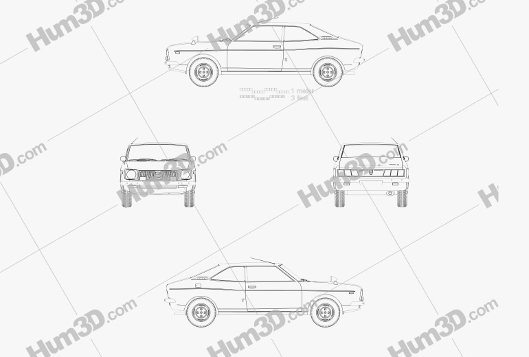 Subaru Leone GSR 1972 Blueprint