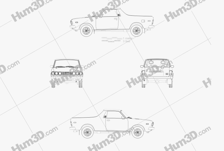 Subaru BRAT 1978 Blueprint