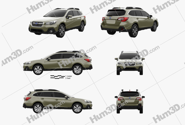 Subaru Outback US-spec 2020 Blueprint Template