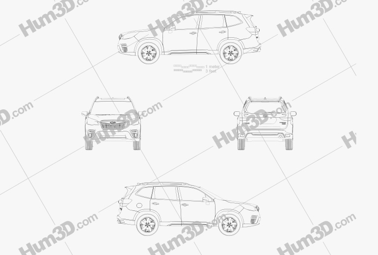 Subaru Forester Touring 2021 ブループリント