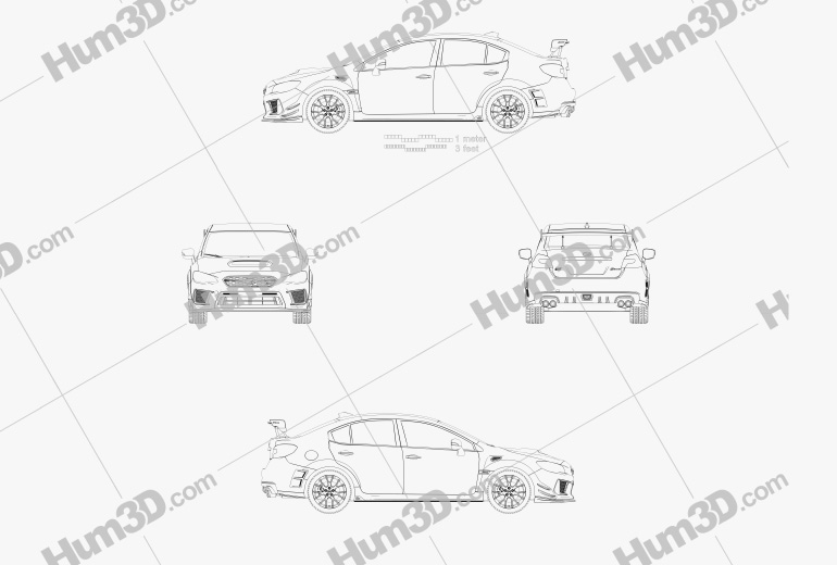 Subaru WRX STI S209 US-spec 2022 도면